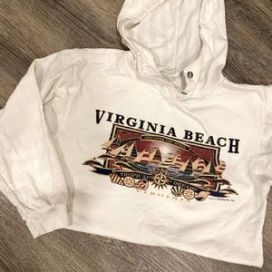 Vintage Y2k Virginia Beach travel destination tourist graphic tee hoodie small
